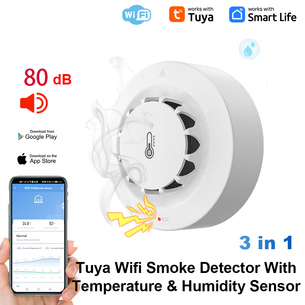 Tuya WiFi Temperature and Humi – Smoke Leak Detector recenzja i cena