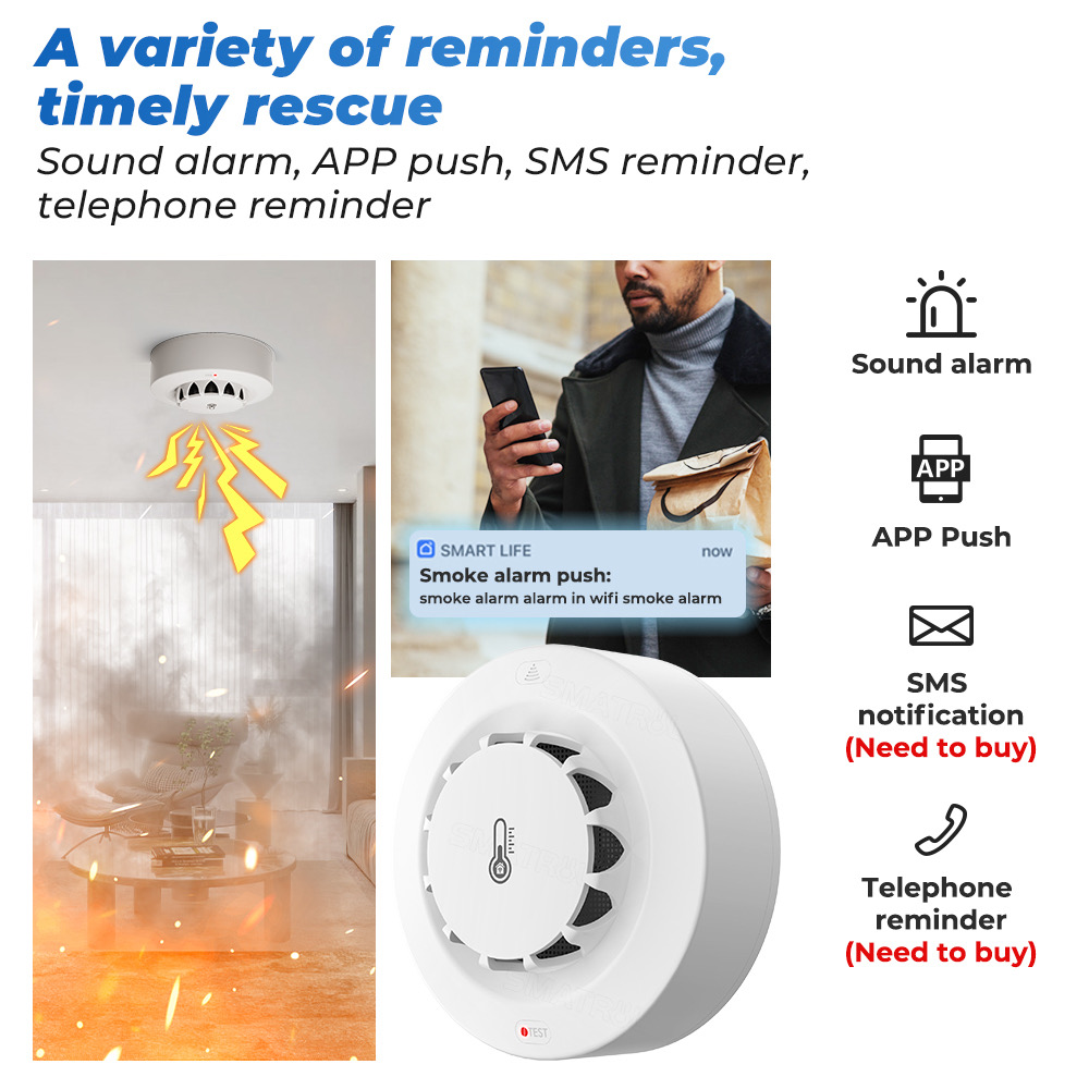 Tuya WiFi Temperature and Humi – Smoke Leak Detector recenzja i cena