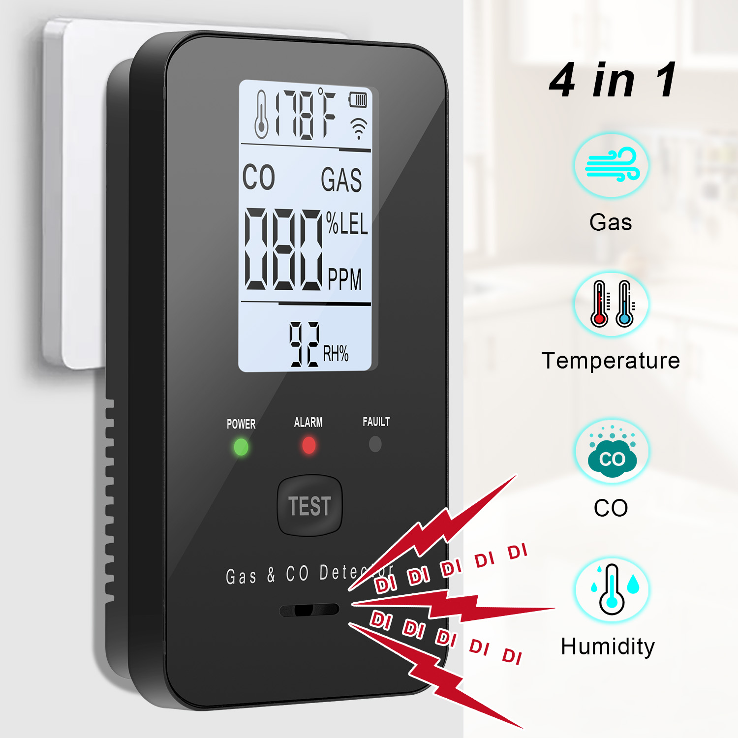 Natural Gas & Carbon Monoxide  – Smoke Leak Detector recenzja i cena