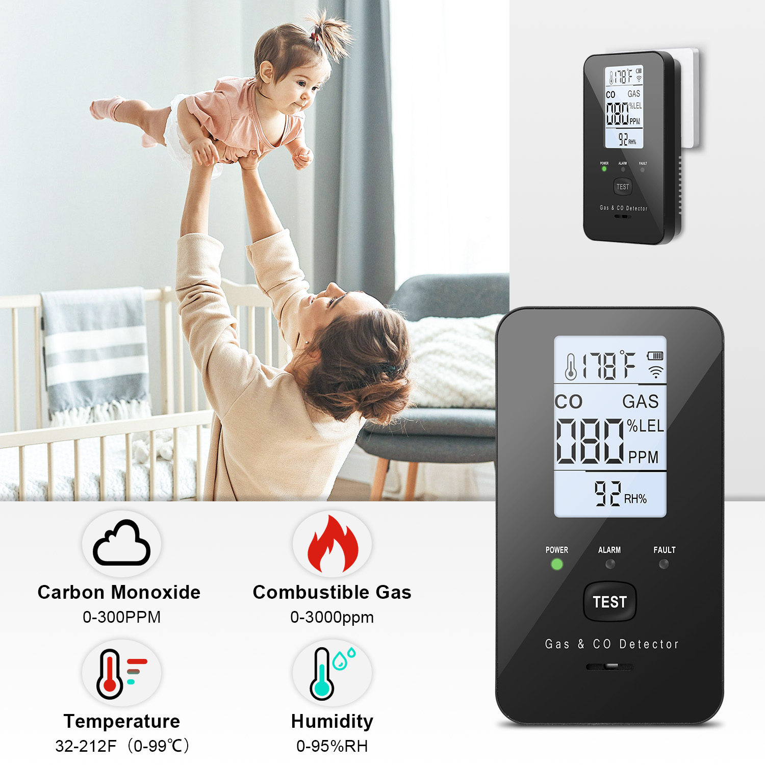 Natural Gas & Carbon Monoxide  – Smoke Leak Detector recenzja i cena