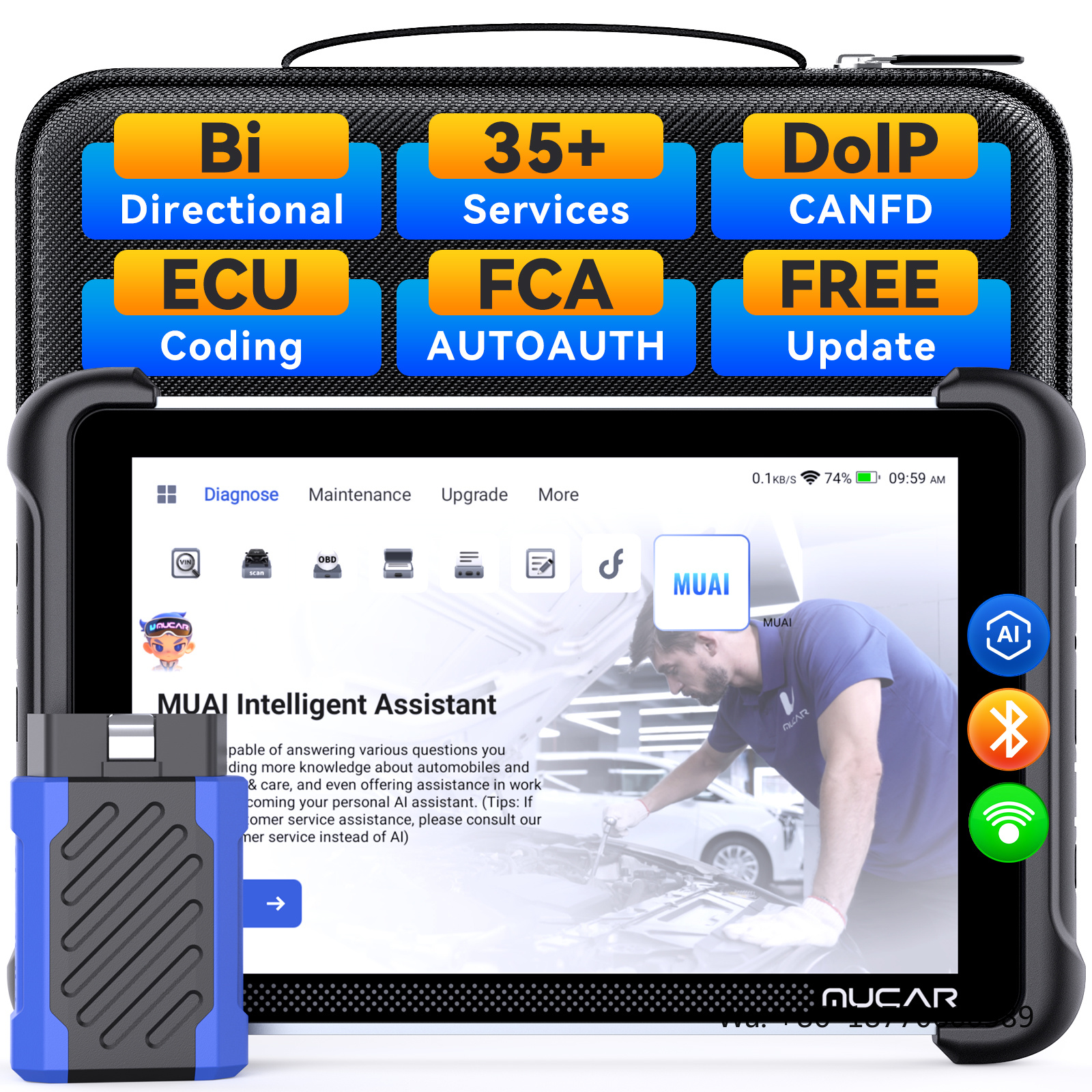 MUCAR 892BT AI Intelligent Dia – Car Diagnostic Tool recenzja i cena