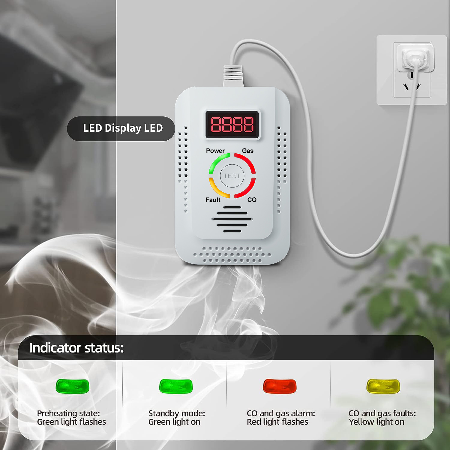 Natural Gas Detector 2in1 And  – Smoke Leak Detector recenzja i cena