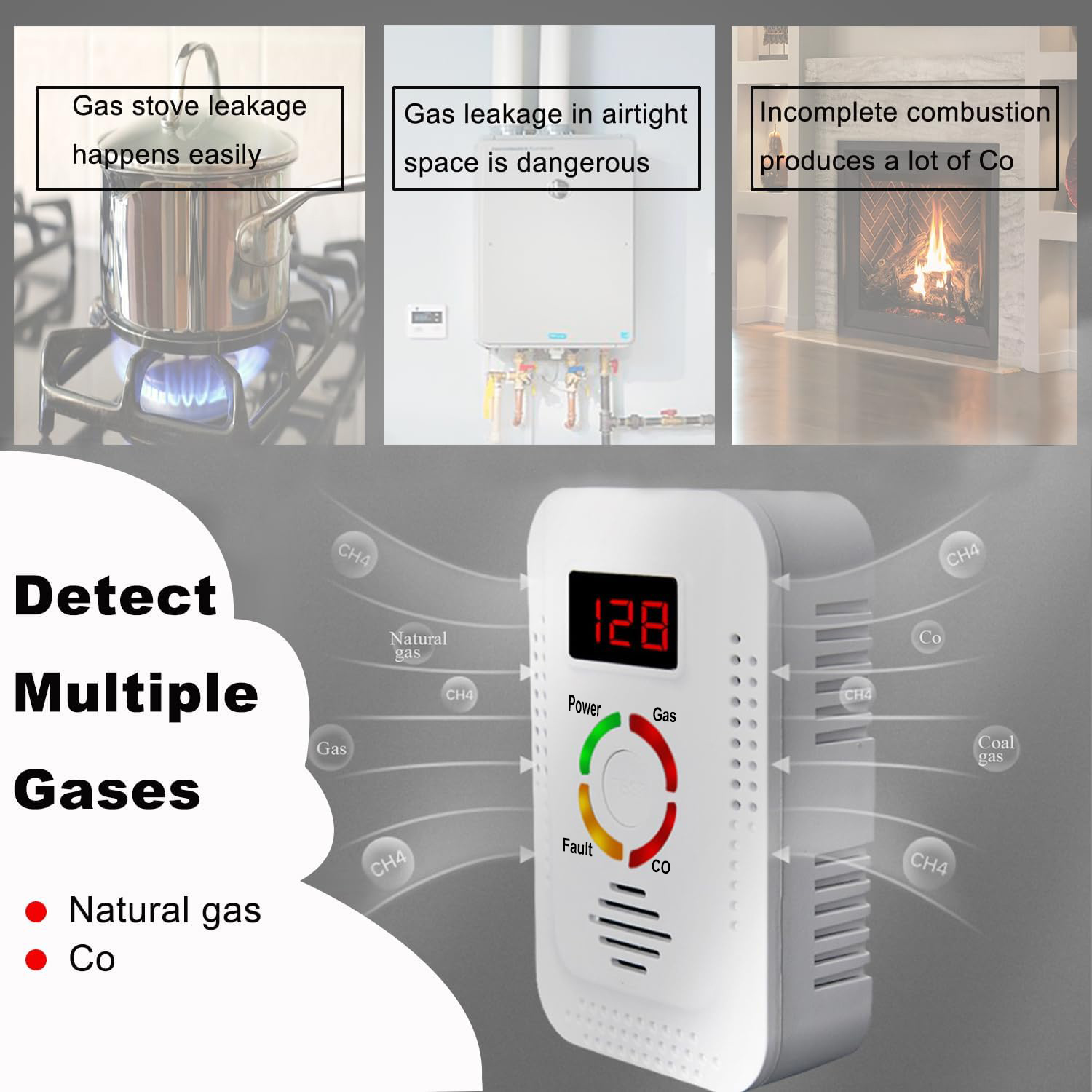 Natural Gas Detector 2in1 And  – Smoke Leak Detector recenzja i cena